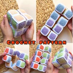Crochet Pattern Fidget Cube Infinity Toy Stim Toy Sensory Baby Toys Montessori Educational Toys Pdf-file