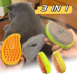 Cat Steam Brush Dogs And Cats Pet Electric Spray Massage Comb 3 In 1 Brush For Massage Pet Grooming Cat Hair Brush