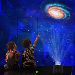 Rechargeable Galaxy Star Projector 12 Planet Moon Projector Sky Night Light Kids Projector for Bedroom Ceiling Room Deco