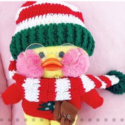 30cm Lalafanfan Kawaii Cafe Mimi Yellow Duck Plush Toy Cute Stuffed Doll Soft Animal Dolls Kids Toys Birthday Gift