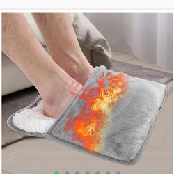 Winter Electric Foot Heating Pad USB Charging Soft Plush Washable Foot Warmer Heater Improve Sleeping Household Foot