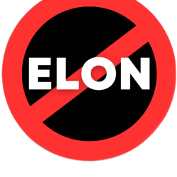 no elon round antielon musk bumperdecal for tesla owners