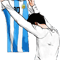 Lionel Messi holding his , Argentina copa america .png