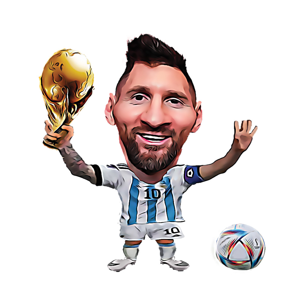 Messi Funny Caricature .png