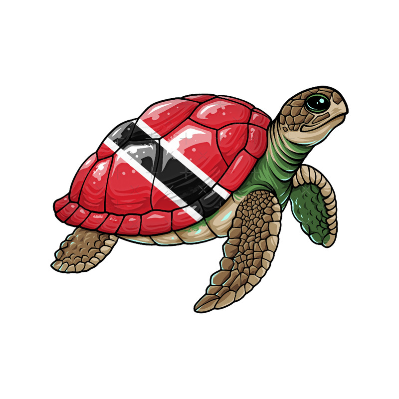 Turtle flag of Trinidad and Tobago,Trinidad and Tobago Turtle ,Trinidad and Tobago mens, funny Trini.png