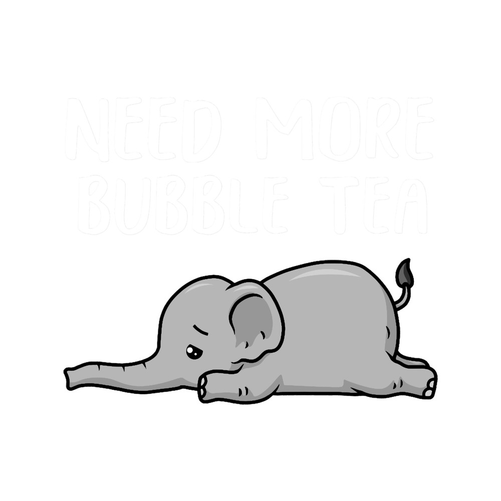 Bubble Tea Elephan Kids Cute Boba Tea Gift Bubble Tea .png