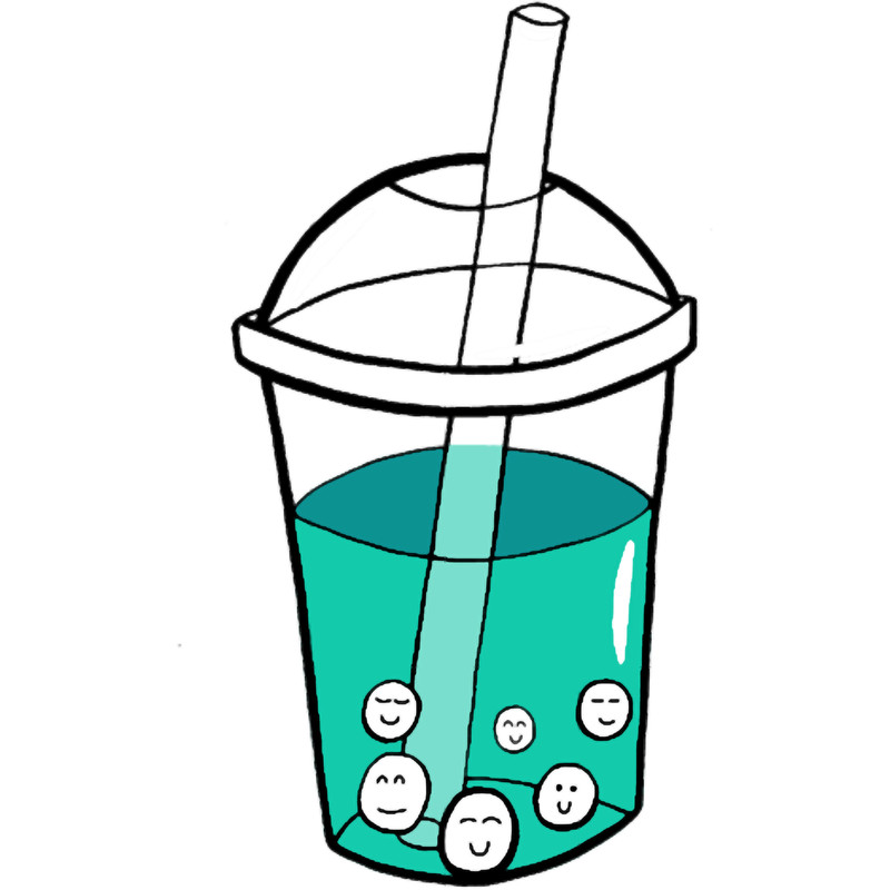 Bubble Tea TurquoiseBoba Tea Bubble Tea GiftTapioca BallsCute Boba Tea .png