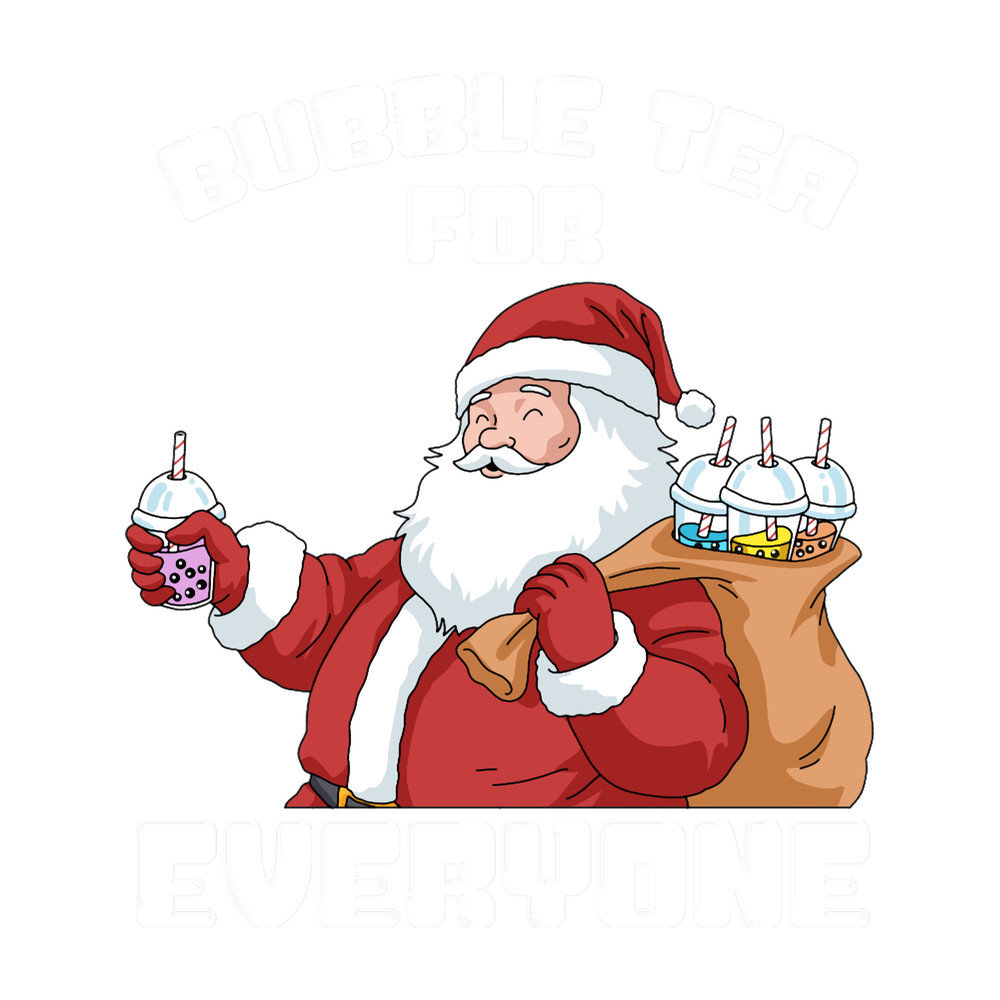 Christmas Bubble Tea Gift Santa Claus Gift Kids Boba Tea .png