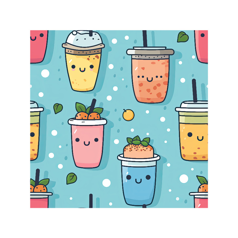cute bubble tea seamless .png
