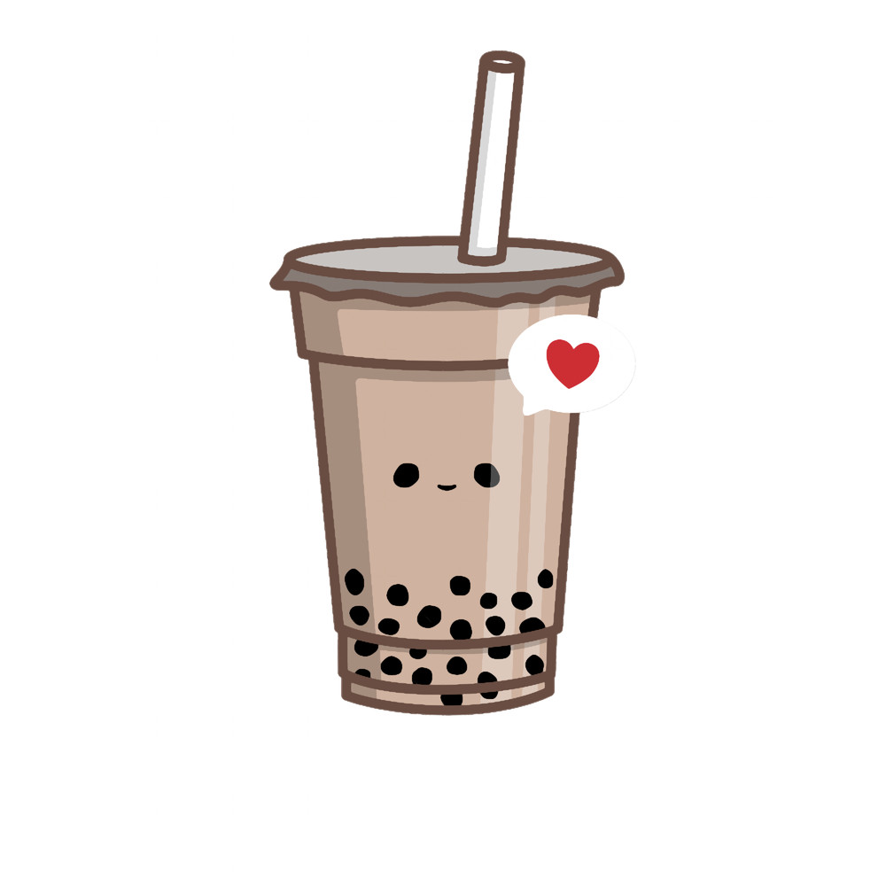 Kawaii Boba Tea Love Bubble Tea .png