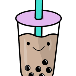kawaii boba tea pastel bubble tea