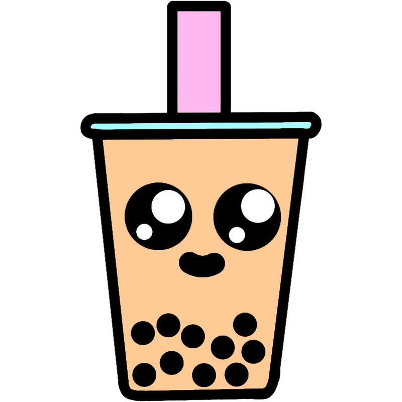 Kawaii Bubble Tea Milk Tea .png