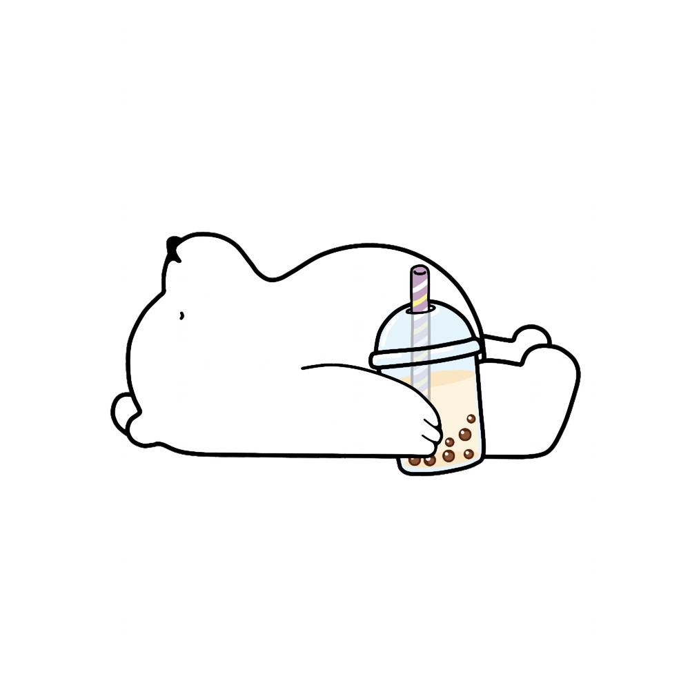 Little Bear Chilling with it_s Boba Tea .png