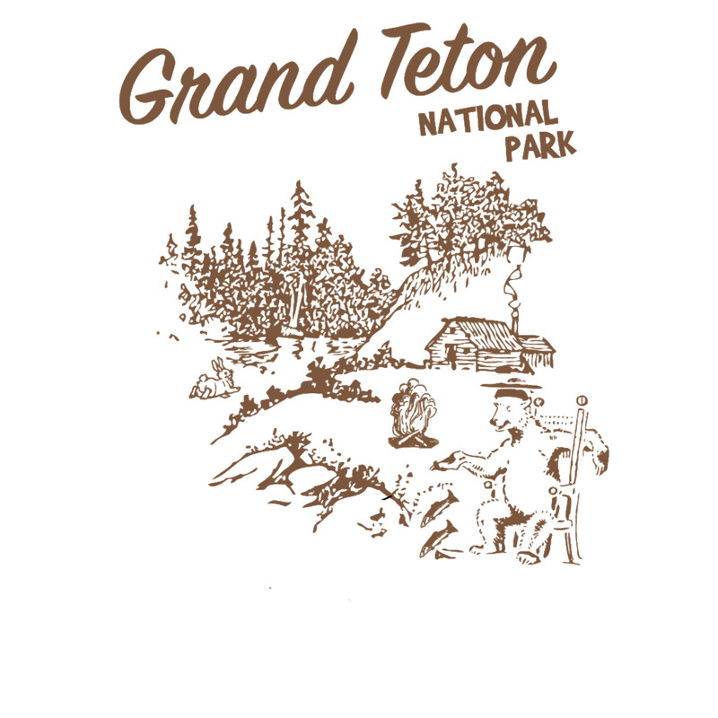 GRAND TETON National Park Vintage print .png