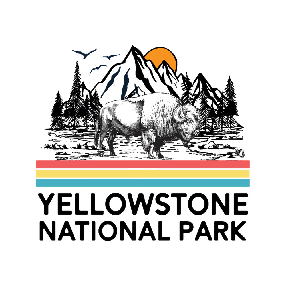 Vintage Yellowstone National Park Retro 80s MountainsTee Gifts .png