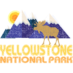 yellowstone national park moose mountain landscape