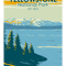 Yellowstone National Park Yellowstone Lake Vintage .png