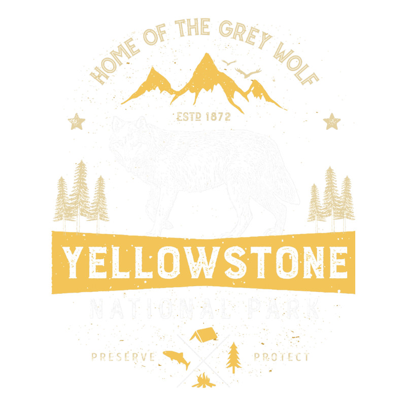 YellowstoneNational Park Grey Wolf - Vintage Gifts Men Women Kids Youth.png