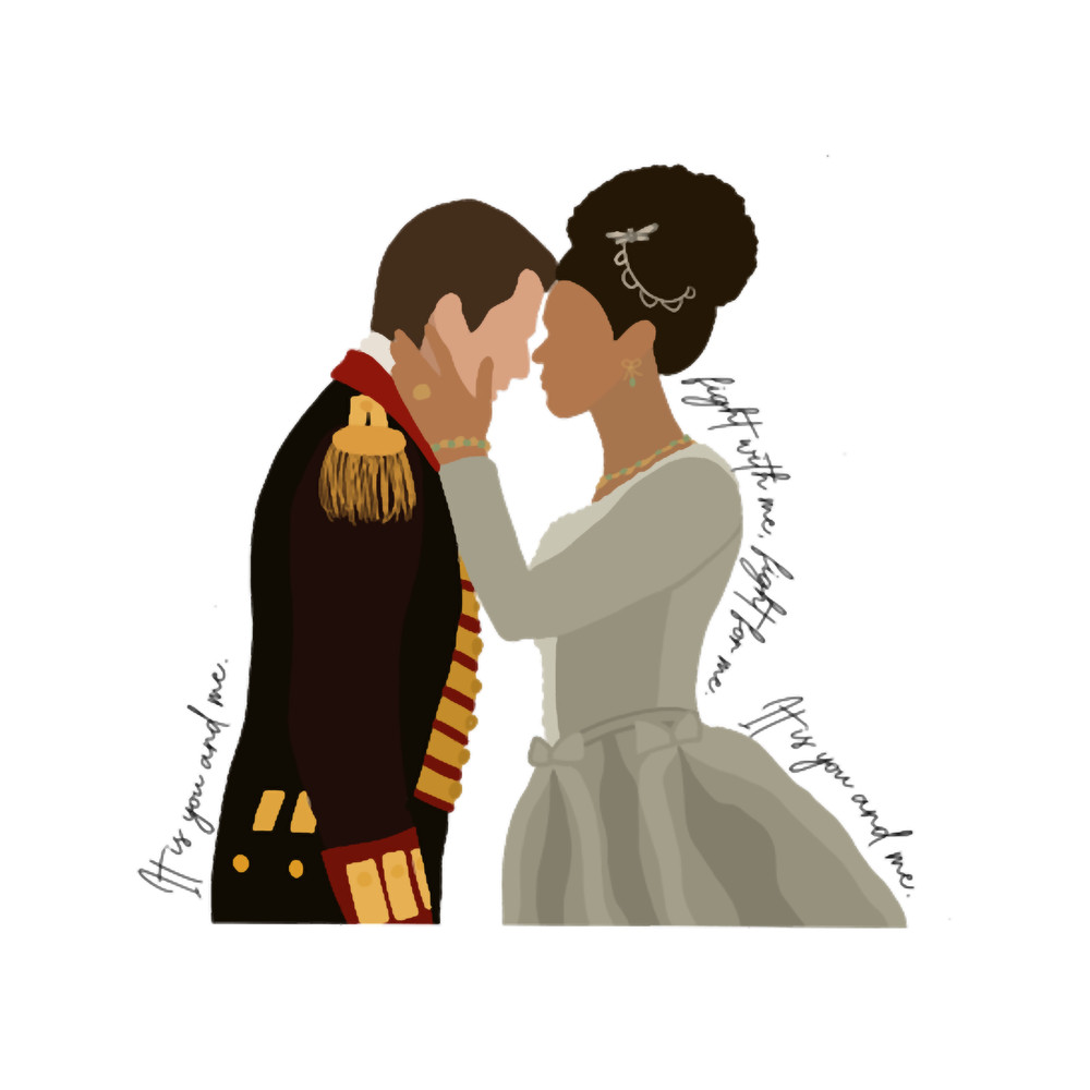 Queen Charlotte and George, a Bridgerton story, fight with me fight for me it is you and me Long T-S.png