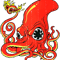 Red Hot Chilli Peppers Vintage Red Octopus Delicious .png