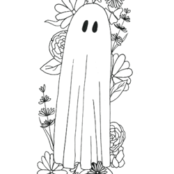 ghost in flowers