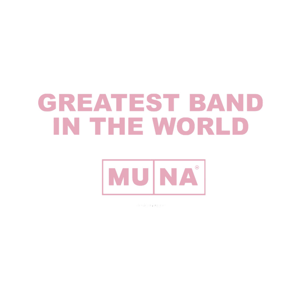 MUNAGreatest Band in the WorldLive Concert Queer Aesthetic Baby Pink Logo DesignT-Shi.png