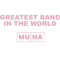 MUNAGreatest Band in the WorldLive Concert Queer Aesthetic Baby Pink Logo DesignT-Shi.png