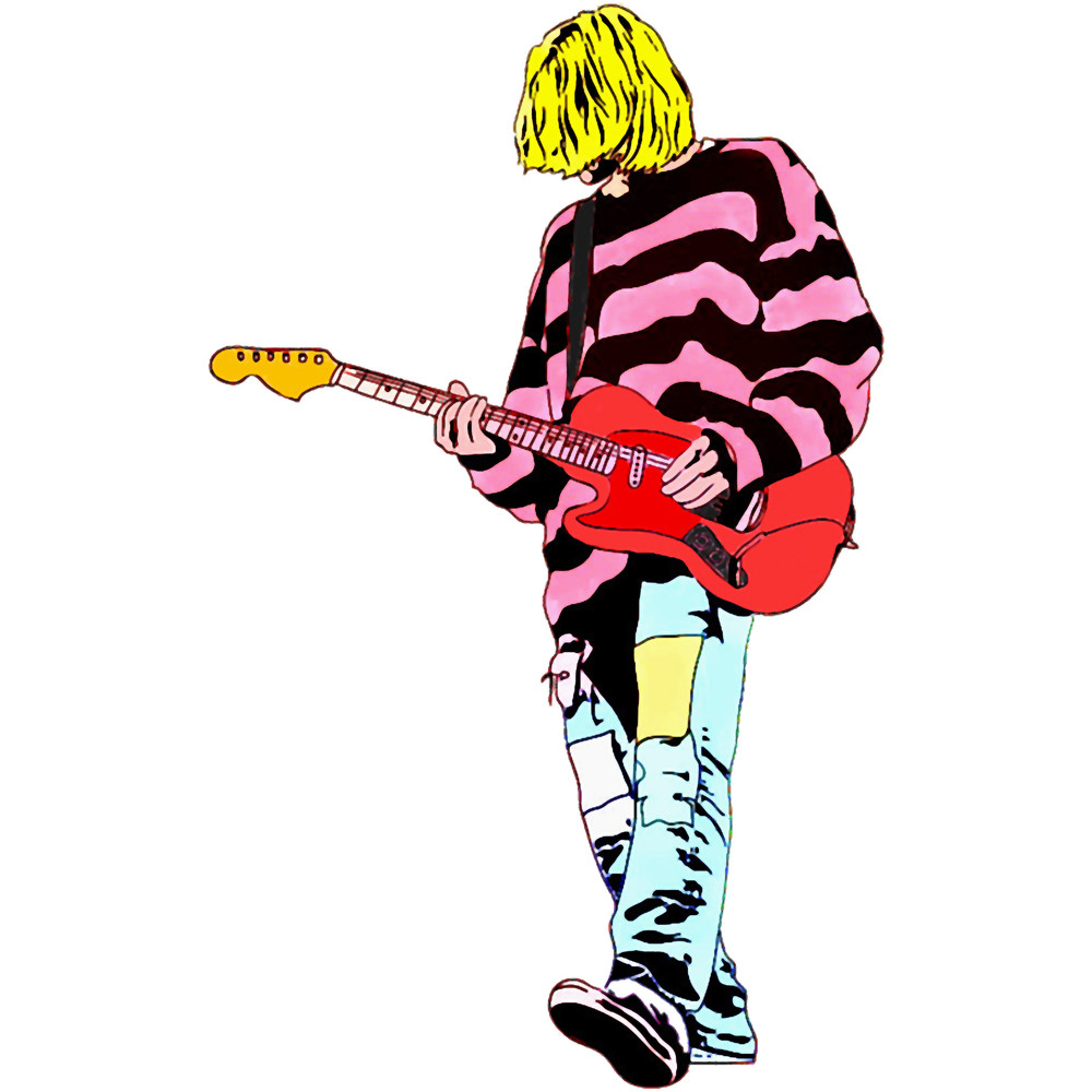 Kurt Cobain Artistic Modern Pop Portrait Design.png