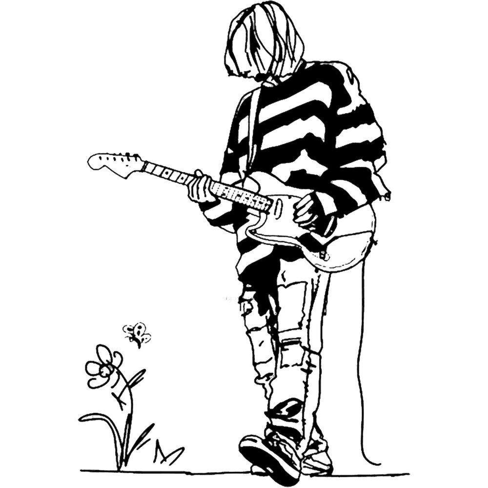 The Singer Bot With His Guitar Cartoon Art.png