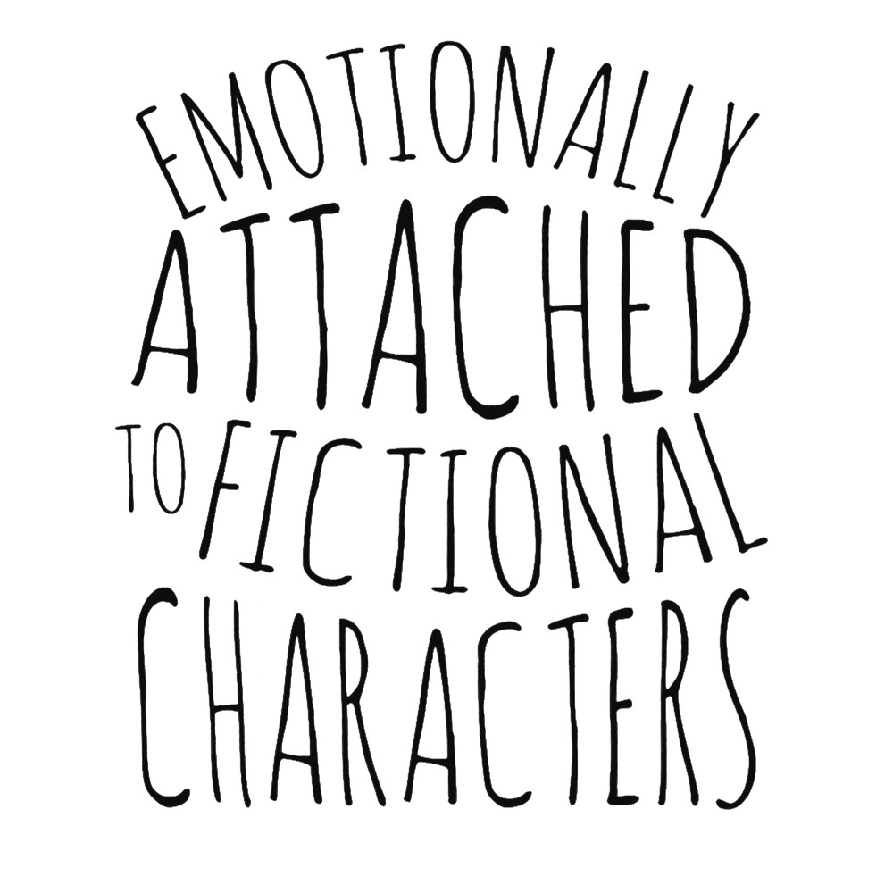 emotionally attached to fictional characters black Fitted .png