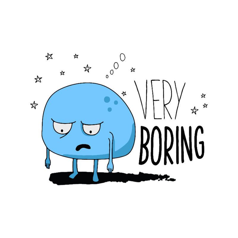 Very Boring funny cartoon illustration .png