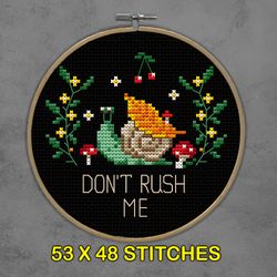 mushroom snail cross stitch pattern pdf mini cross stitch fantasy and mystery snail summer embroidery