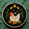 Rustic Farmhouse Chicken Cross Stitch Pattern  Hen And Chicks Embroidery For Easter Decor 5