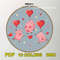 Floating Pigs Cross Stitch Pattern Cute Valentine Day Embroidery With Heart Balloon 1