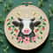 Strawberry Cow Cross Stitch Pattern Cottagecore Farmhouse Embroidery With Floral Design 1