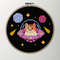 UFO Cat Cross Stitch Pattern  Cute Alien Spaceship Embroidery PDF 0