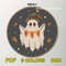 Boo Ghost Cross Stitch Pattern Cute Halloween Embroidery PDF For Spooky Fall Decor 1