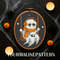 Ghost On Swing Cross Stitch Pattern  Cozy Halloween Embroidery With Headphones 0