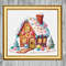 Gingerbread House Cross Stitch Gold Frame.jpg