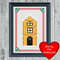 Winter House Cross Stitch Blue Heart Frame.jpg