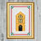 Winter House Cross Stitch Gold Frame.jpg