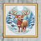 Christmas Reindeer Cross Stitch Gold Frame.jpg