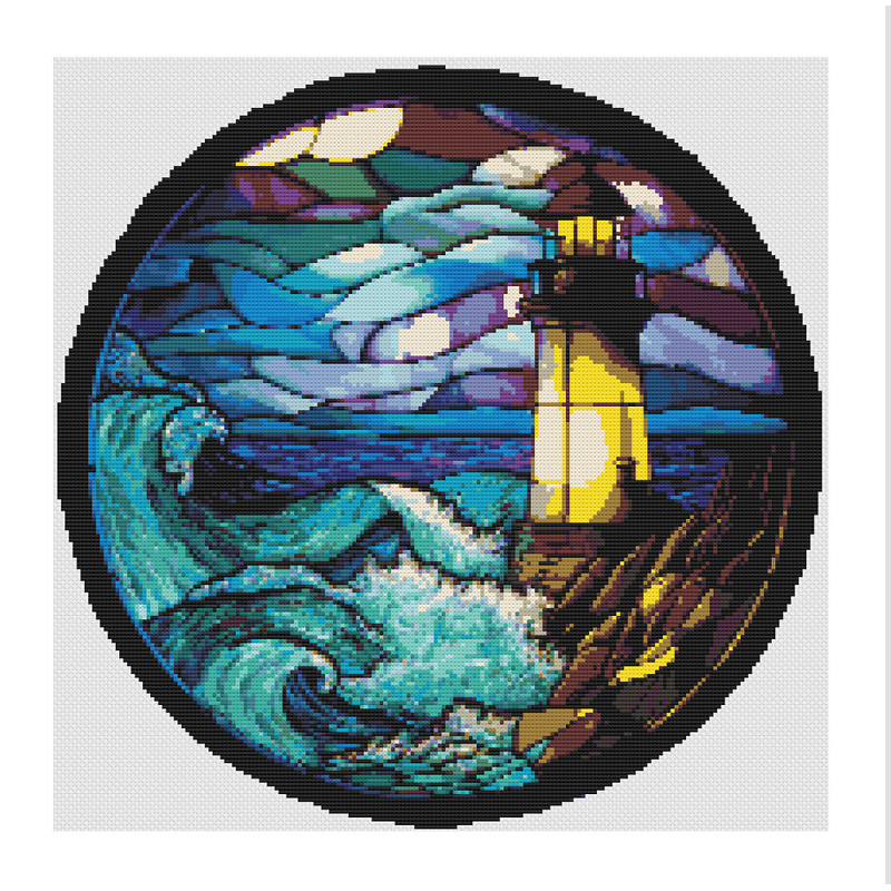 Light House Stained Glass Window Cross Stitch.jpg