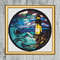 Light House Stained Glass Window Cross Stitch Gold Frame.jpg