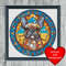 Stained Glass Style French Bulldog Cross Stitch Blue Heart Frame.jpg