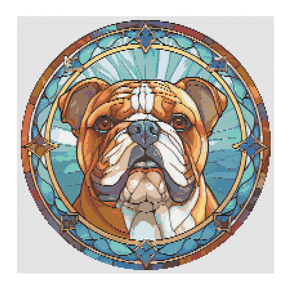 Stained Glass Style Bulldog Cross Stitch.jpg
