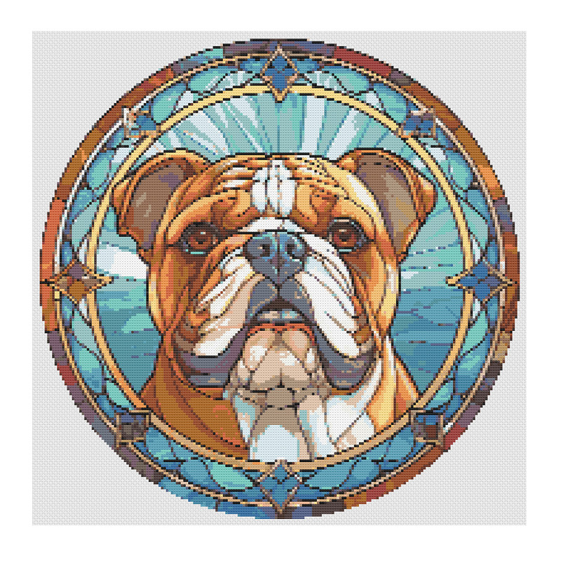 Stained Glass Style Bulldog Cross Stitch.jpg