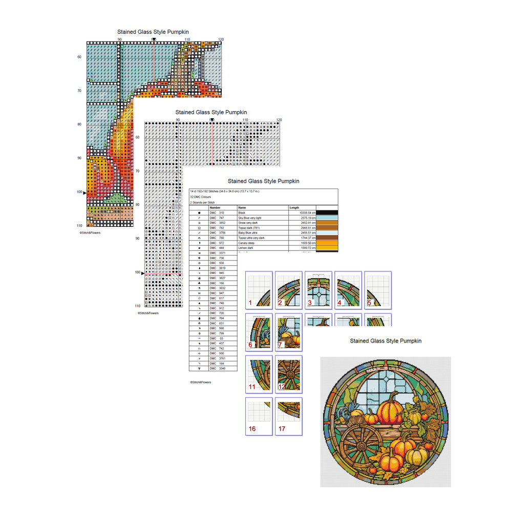Stained Glass Style Pumpkin Cart Cross Stitch Pages.jpg