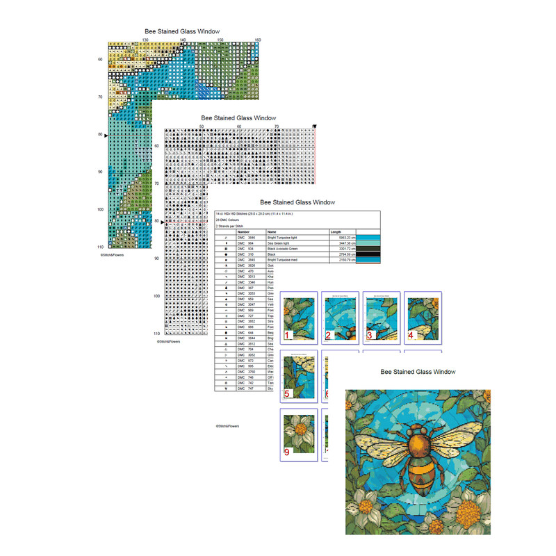 Bee Stained Glass Window Cross Stitch Pages.jpg