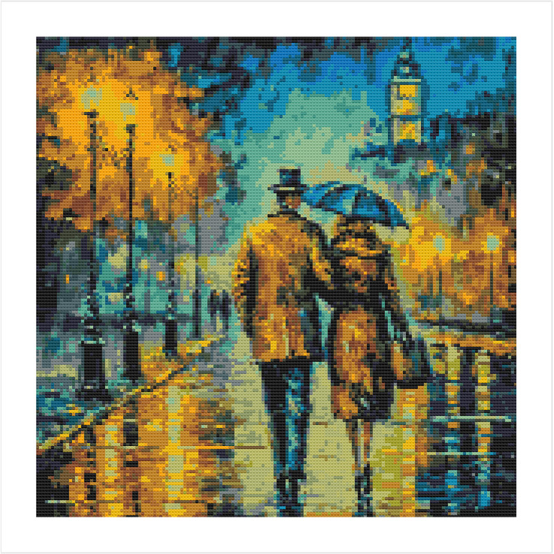 Walking in London Fine Art Cross Stitch.jpg